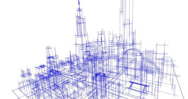 soyut mimari duvar kağıdı tasarımı, dijital konsept arkaplan