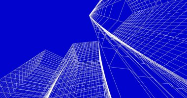 soyut mimari duvar kağıdı tasarımı, dijital konsept arkaplan