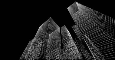 soyut mimari duvar kağıdı tasarımı, dijital konsept arkaplan