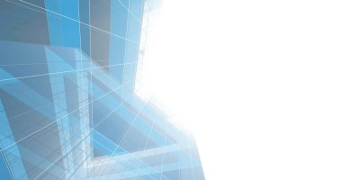 Arkaplanda mimari bina 3d illüstrasyon