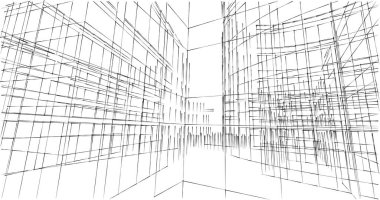 soyut mimari duvar kağıdı tasarımı, dijital konsept arkaplan