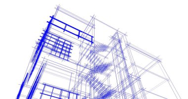 soyut mimari duvar kağıdı tasarımı, dijital konsept arkaplan