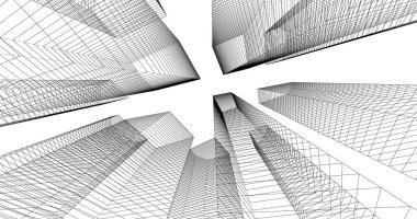 soyut mimari duvar kağıdı tasarımı, dijital konsept arkaplan