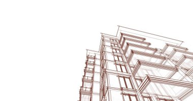 soyut mimari duvar kağıdı tasarımı, dijital konsept arkaplan