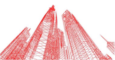 soyut mimari duvar kağıdı tasarımı, dijital konsept arkaplan