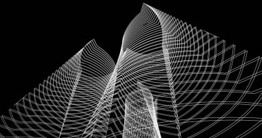 soyut mimari duvar kağıdı tasarımı, dijital konsept arkaplan