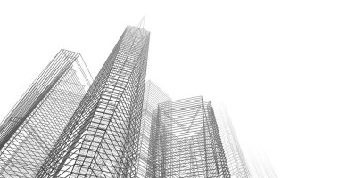 soyut mimari duvar kağıdı tasarımı, dijital konsept arkaplan