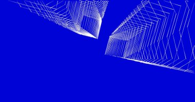 Mimari sanat konseptinde soyut çizgiler, minimum geometrik şekiller. 