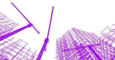 soyut mimari duvar kağıdı tasarımı, dijital konsept arkaplan