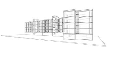 soyut mimari duvar kağıdı tasarımı, dijital konsept arkaplan