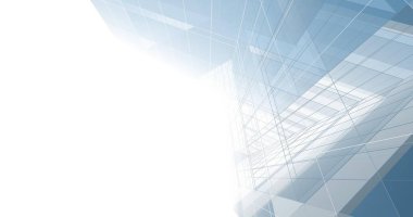 Arkaplanda mimari bina 3d illüstrasyon