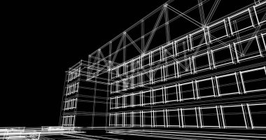 soyut mimari duvar kağıdı tasarımı, dijital konsept arkaplan