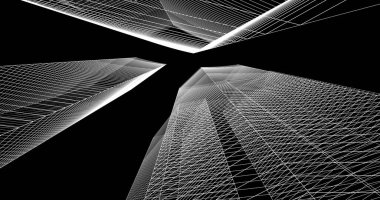 soyut mimari duvar kağıdı tasarımı, dijital konsept arkaplan