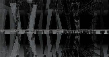 soyut mimari duvar kağıdı tasarımı, dijital konsept arkaplan