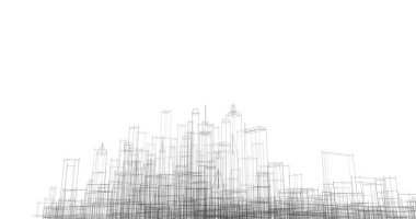 soyut mimari duvar kağıdı tasarımı, dijital konsept arkaplan