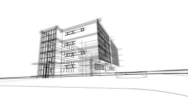 soyut mimari duvar kağıdı tasarımı, dijital konsept arkaplan