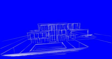 soyut mimari duvar kağıdı tasarımı, dijital konsept arkaplan