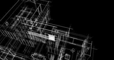 soyut mimari duvar kağıdı tasarımı, dijital konsept arkaplan