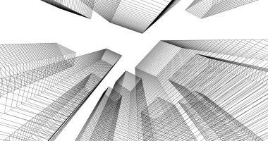 soyut mimari duvar kağıdı tasarımı, dijital konsept arkaplan