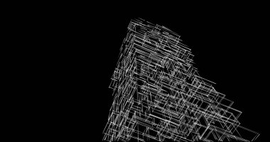 soyut mimari duvar kağıdı tasarımı, dijital konsept arkaplan