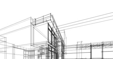 soyut mimari duvar kağıdı tasarımı, dijital konsept arkaplan