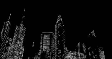 soyut mimari duvar kağıdı tasarımı, dijital konsept arkaplan