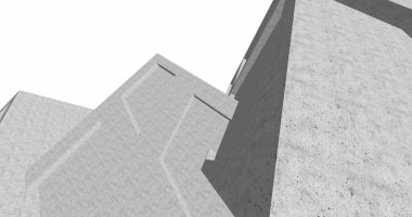 minimal geometrik şekiller, mimari çizgiler