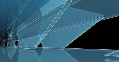 soyut mimari duvar kağıdı tasarımı, dijital konsept arkaplan