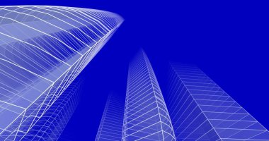 soyut mimari duvar kağıdı tasarımı, dijital konsept arkaplan