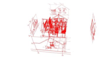 minimal geometrik şekiller, mimari çizgiler