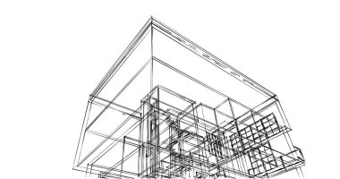soyut mimari duvar kağıdı tasarımı, dijital konsept arkaplan
