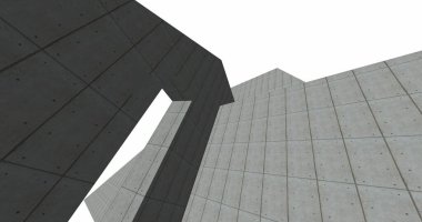 minimal geometrik şekiller, mimari çizgiler