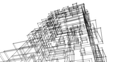 soyut mimari duvar kağıdı tasarımı, dijital konsept arkaplan