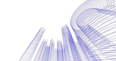 soyut mimari duvar kağıdı tasarımı, dijital konsept arkaplan