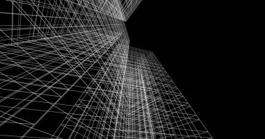 soyut mimari duvar kağıdı tasarımı, dijital konsept arkaplan