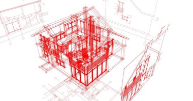 minimal geometrik şekiller, mimari çizgiler