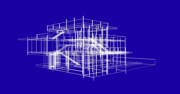 建筑3D背景图 — 图库照片