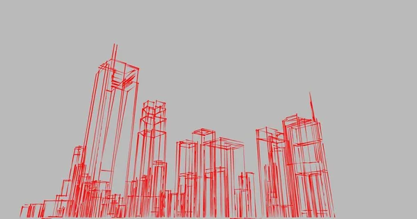 Abstrakcyjny Projekt Tapety Architektonicznej Cyfrowe Tło Koncepcyjne — Zdjęcie stockowe