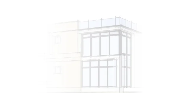 建筑墙纸设计 数字概念背景 — 图库照片