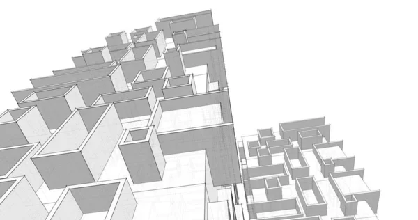 Abstrakcyjny Projekt Tapety Architektonicznej Cyfrowe Tło Koncepcyjne — Zdjęcie stockowe