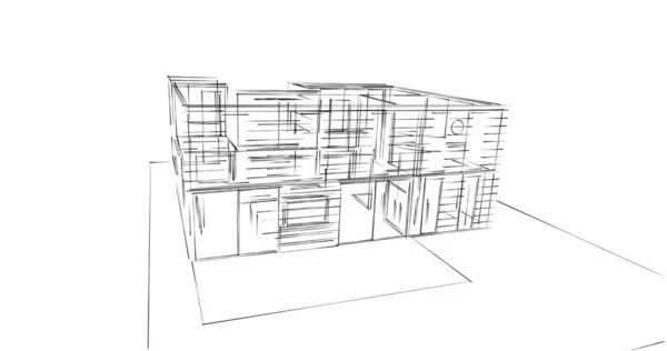 Абстрактный Архитектурный Дизайн Обоев Цифровой Концепт Фон — стоковое фото