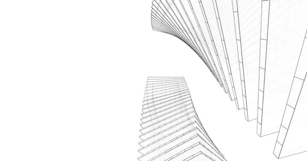 Formas Geométricas Mínimas Líneas Arquitectónicas — Foto de Stock