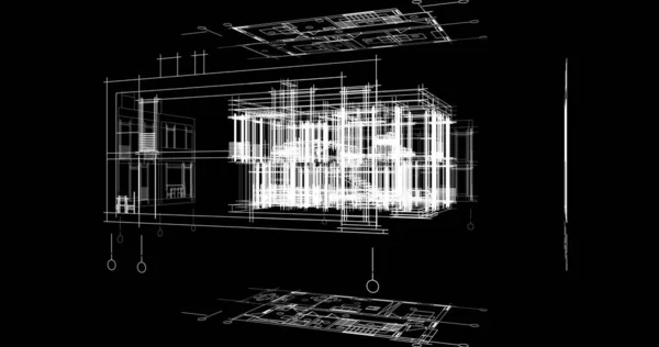 Abstrakcyjny Projekt Tapety Architektonicznej Cyfrowe Tło Koncepcyjne — Zdjęcie stockowe