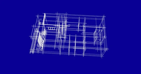 Arquitectura Edificio Ilustración Sobre Fondo —  Fotos de Stock