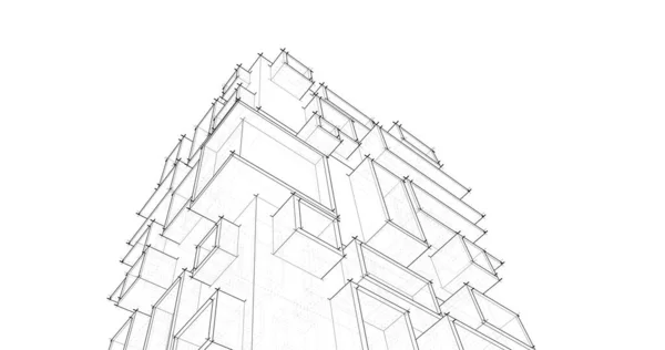 Абстрактный Архитектурный Дизайн Обоев Цифровой Концепт Фон — стоковое фото