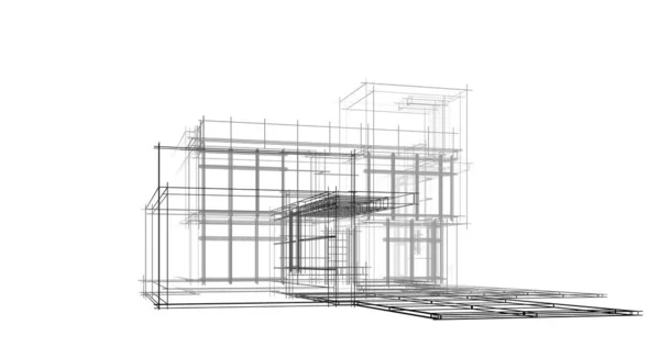 Disegno Astratto Carta Parati Architettonica Sfondo Concetto Digitale — Foto Stock