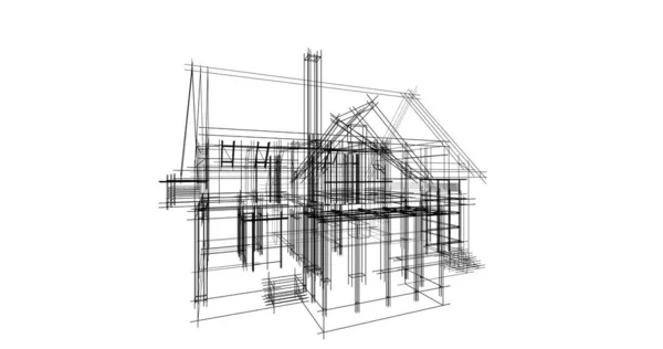 Minimala Geometriska Arkitektoniska Byggnader Design — Stockfoto