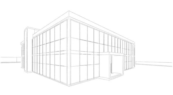 建筑墙纸设计 数字概念背景 — 图库照片