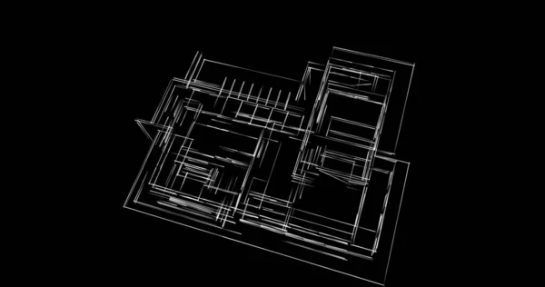 Formas Geométricas Mínimas Líneas Arquitectónicas —  Fotos de Stock