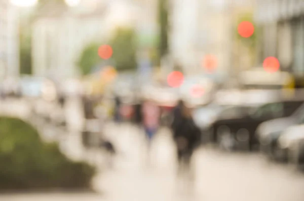 Colpo Sfocato Del Traffico Stradale Città — Foto Stock